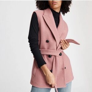 Rag & Bone Pink Double-Breasted Vest